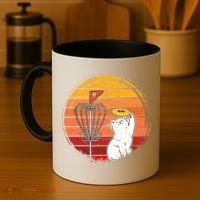 Disc Golf Frisbee Golf Disc Sport Players Cute Cat Lovers Coffee Mug thumb 4