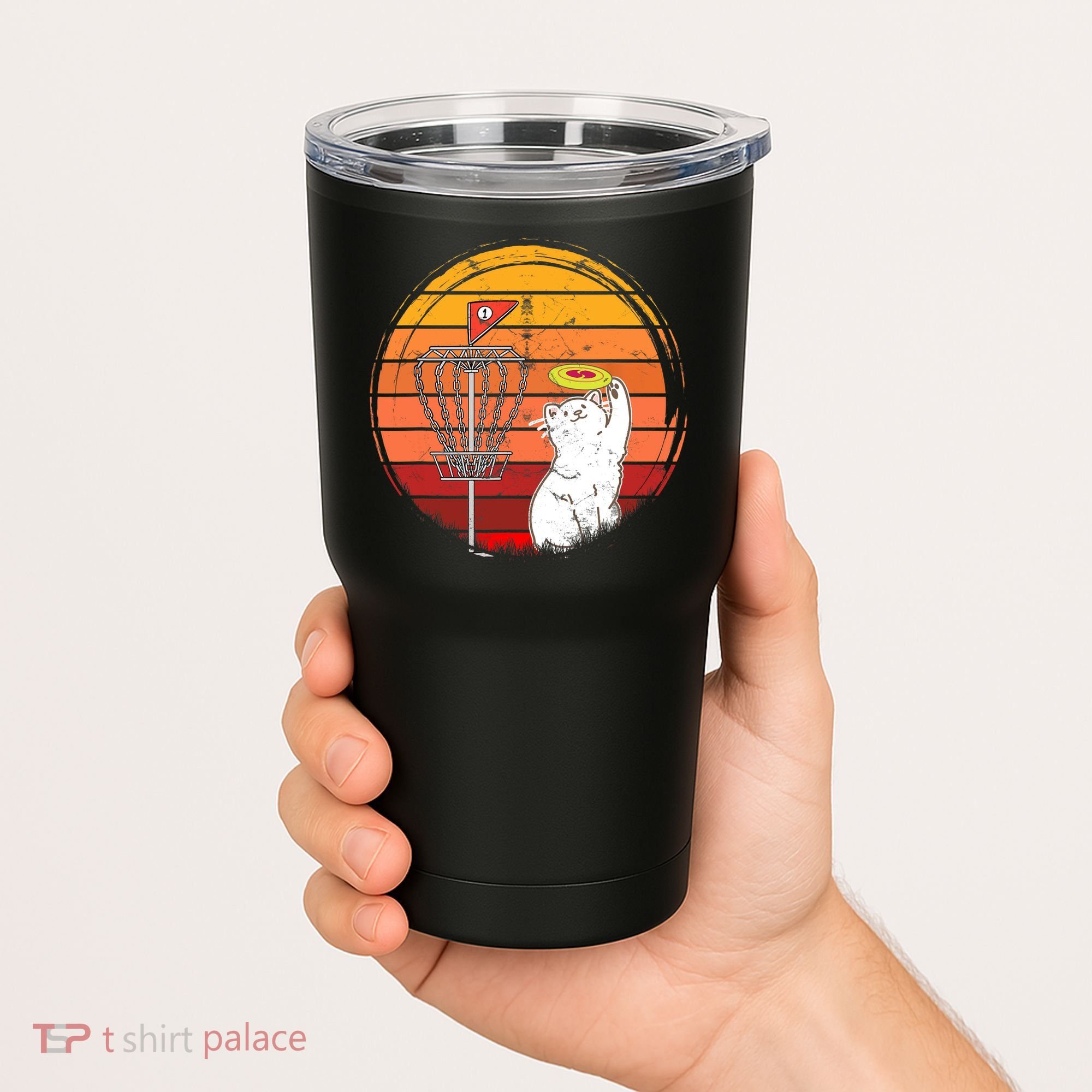 Disc Golf Frisbee Golf Disc Sport Players Cute Cat Lovers Tumbler
