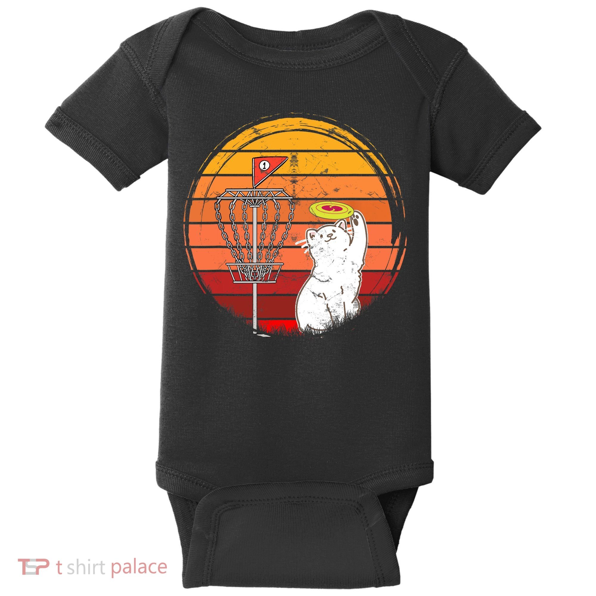 Disc Golf Frisbee Golf Disc Sport Players Cute Cat Lovers Baby Bodysuit