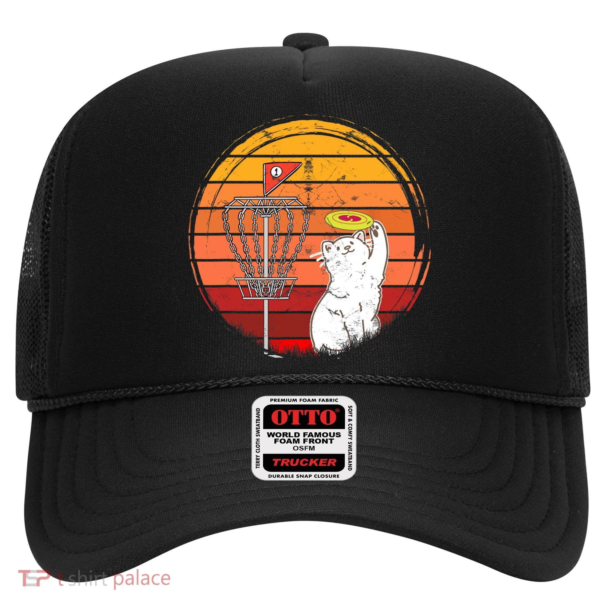 Disc Golf Frisbee Golf Disc Sport Players Cute Cat Lovers Hat