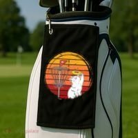 Disc Golf Frisbee Golf Disc Sport Players Cute Cat Lovers Golf Towel thumb 2