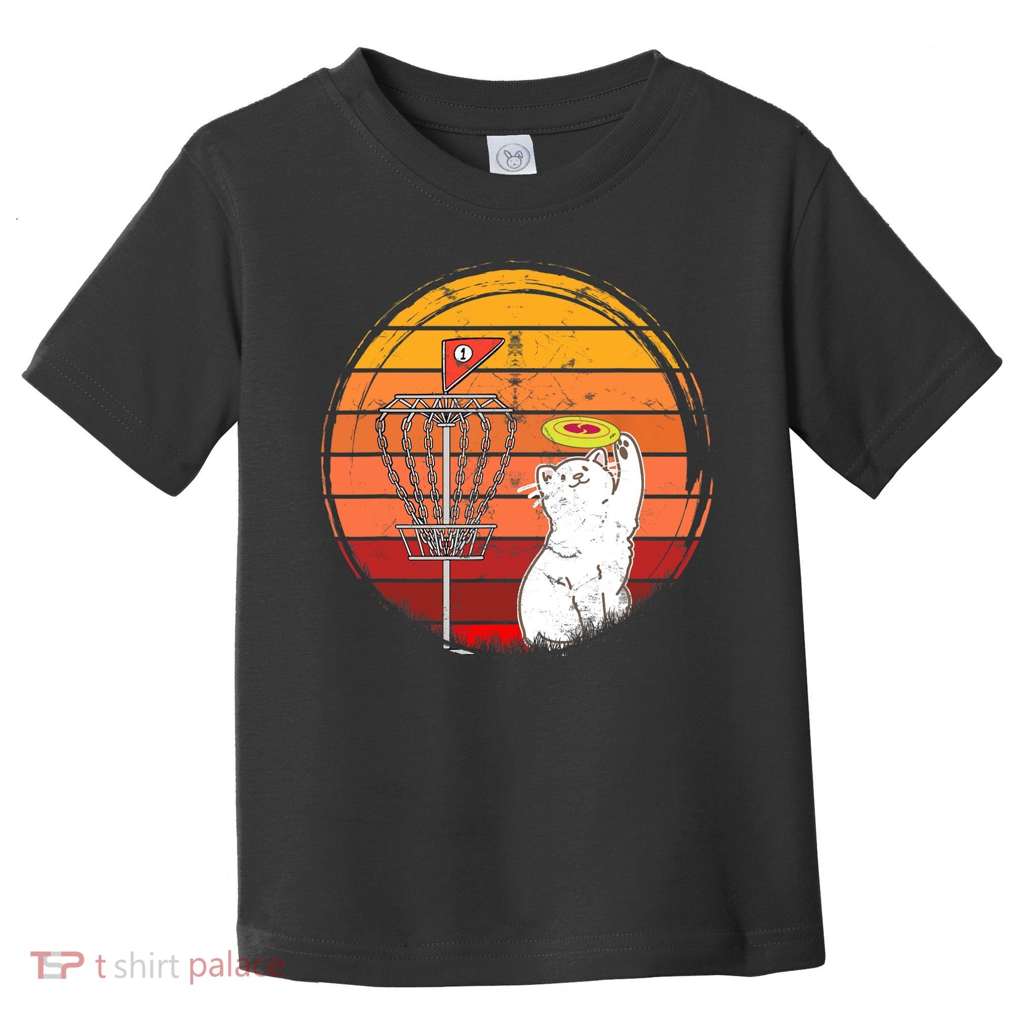 Disc Golf Frisbee Golf Disc Sport Players Cute Cat Lovers Toddler T-Shirt