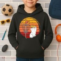 Disc Golf Frisbee Golf Disc Sport Players Cute Cat Lovers Kids Hoodie thumb 2