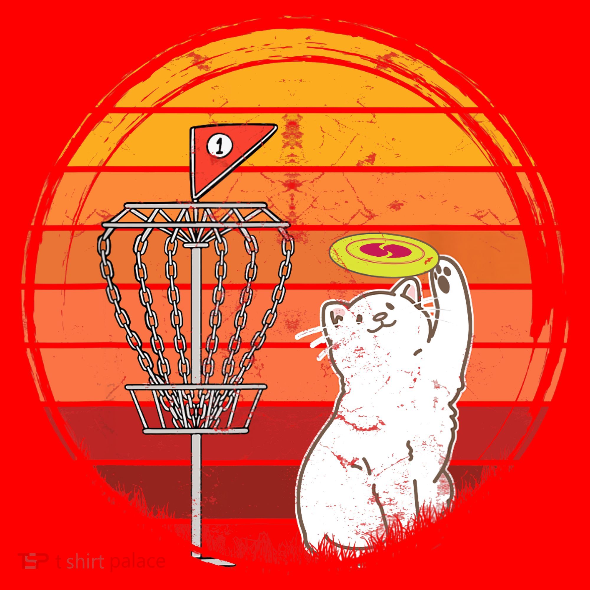 Disc Golf Frisbee Golf Disc Sport Players Cute Cat Lovers Santa Hat