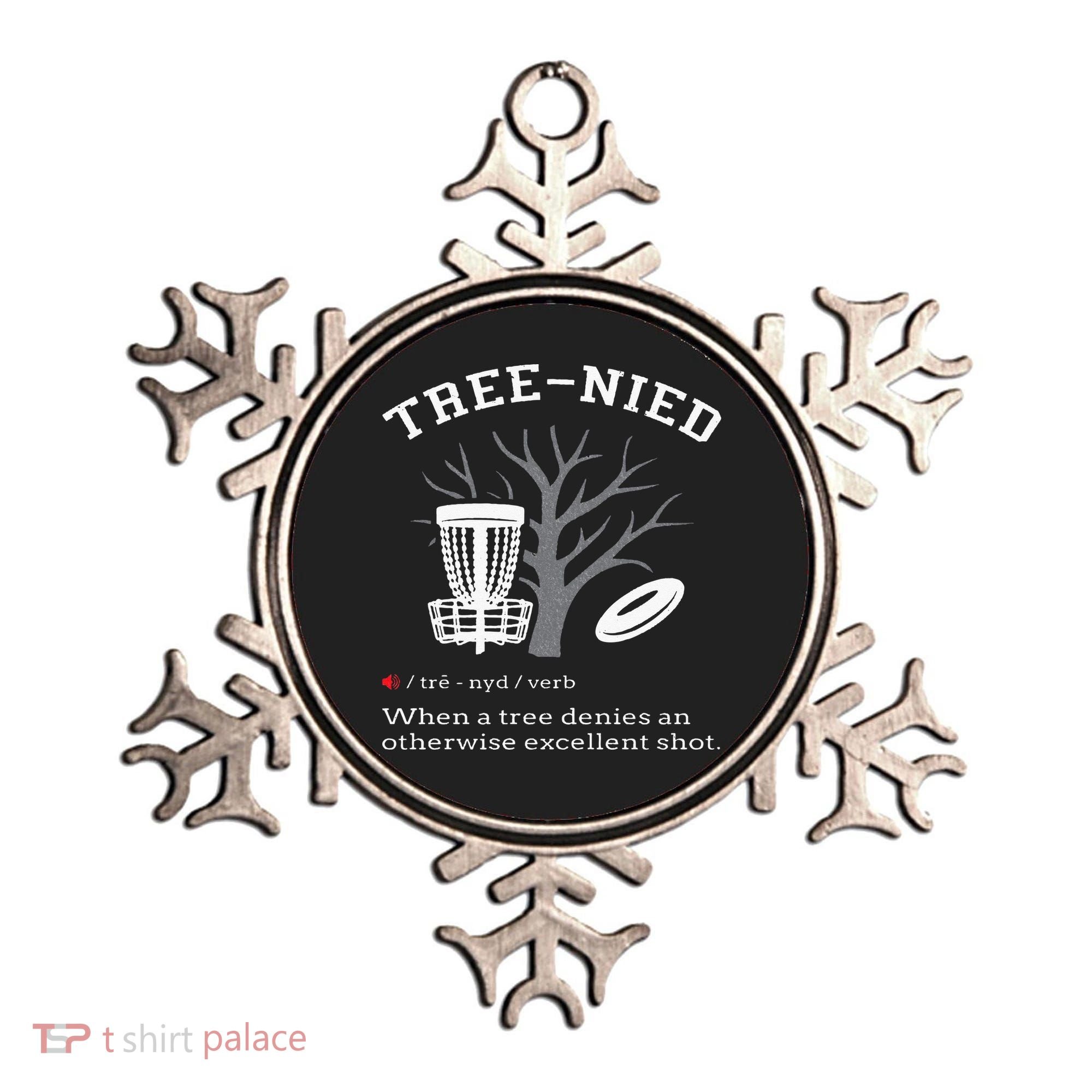 Disc Golf Funny Stupid Tree Treenied III Ornament