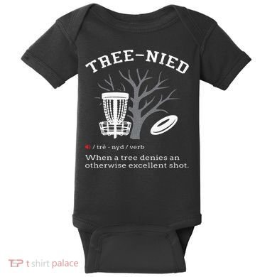 Disc Golf Funny Stupid Tree Treenied III Baby Bodysuit