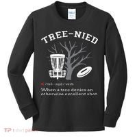 Disc Golf Funny Stupid Tree Treenied III Kids Long Sleeve Shirt thumb 0