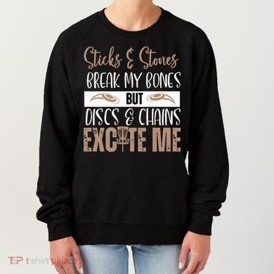 Disc Golf Funny Discs & Chains Excite Me Brown Women's Sweatshirt