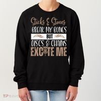 Disc Golf Funny Discs & Chains Excite Me Brown Women's Sweatshirt thumb 0