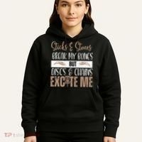 Disc Golf Funny Discs & Chains Excite Me Brown Hoodie thumb 5