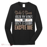 Disc Golf Funny Discs & Chains Excite Me Brown Long Sleeve Shirt thumb 0