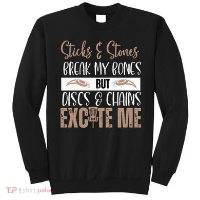 Disc Golf Funny Discs & Chains Excite Me Brown Sweatshirt