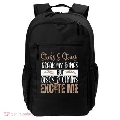 Disc Golf Funny Discs & Chains Excite Me Brown Backpack