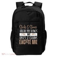 Disc Golf Funny Discs & Chains Excite Me Brown Backpack thumb 0