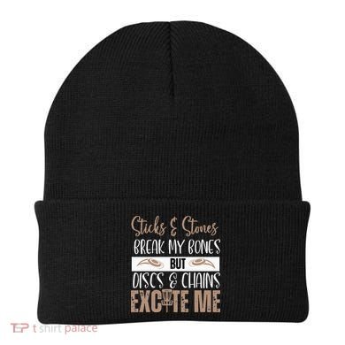 Disc Golf Funny Discs & Chains Excite Me Brown Beanie
