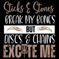 Disc Golf Funny Discs & Chains Excite Me Brown Coaster thumb 2