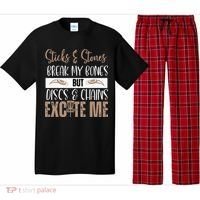 Disc Golf Funny Discs & Chains Excite Me Brown Pajama Set thumb 0