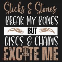 Disc Golf Funny Discs & Chains Excite Me Brown Polo thumb 3