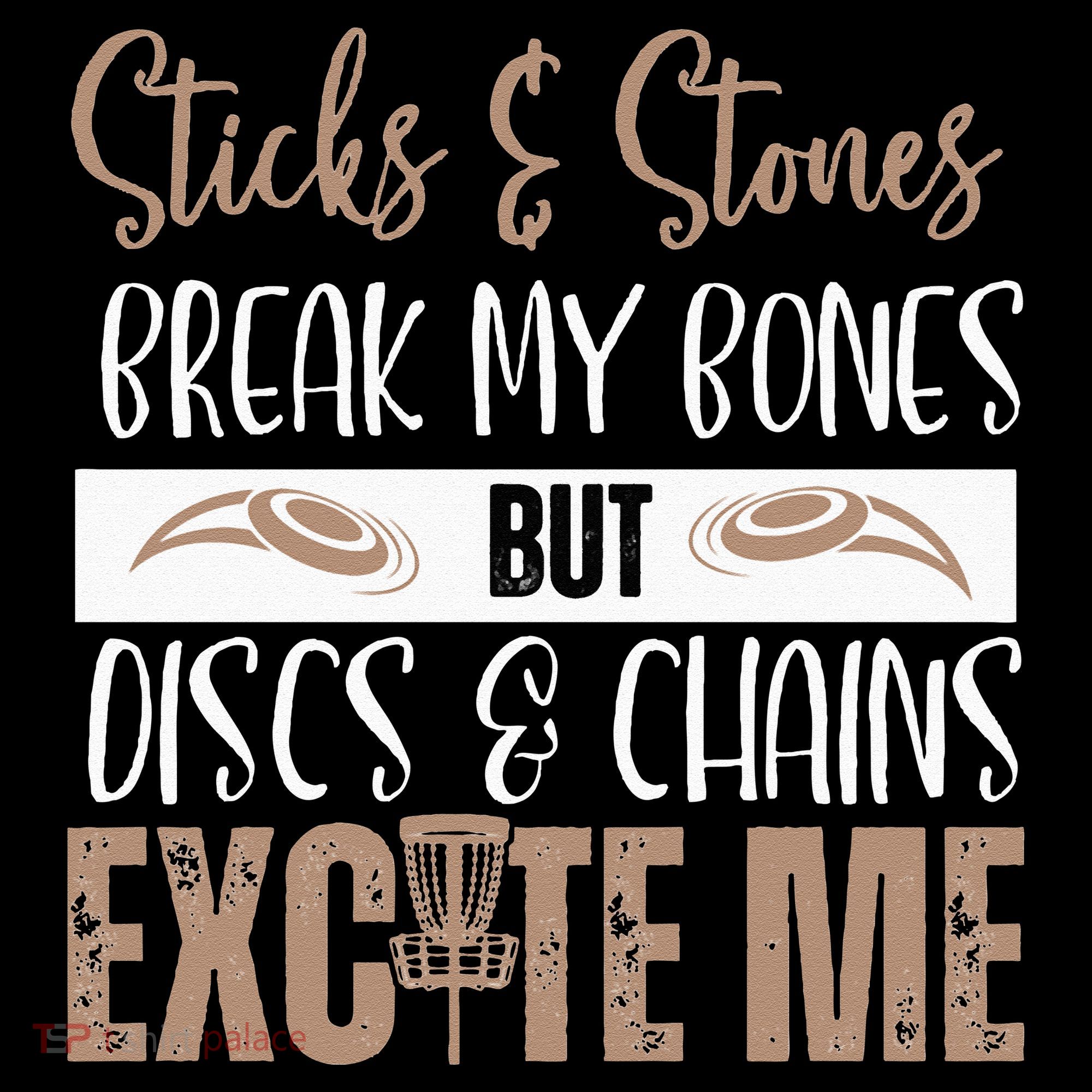 Disc Golf Funny Discs & Chains Excite Me Brown Ornament