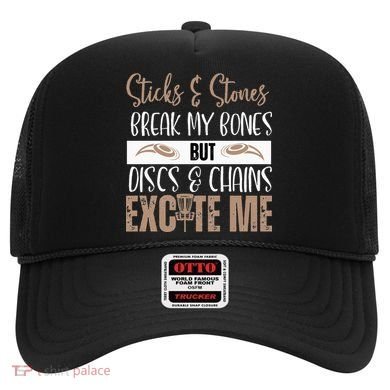 Disc Golf Funny Discs & Chains Excite Me Brown Hat