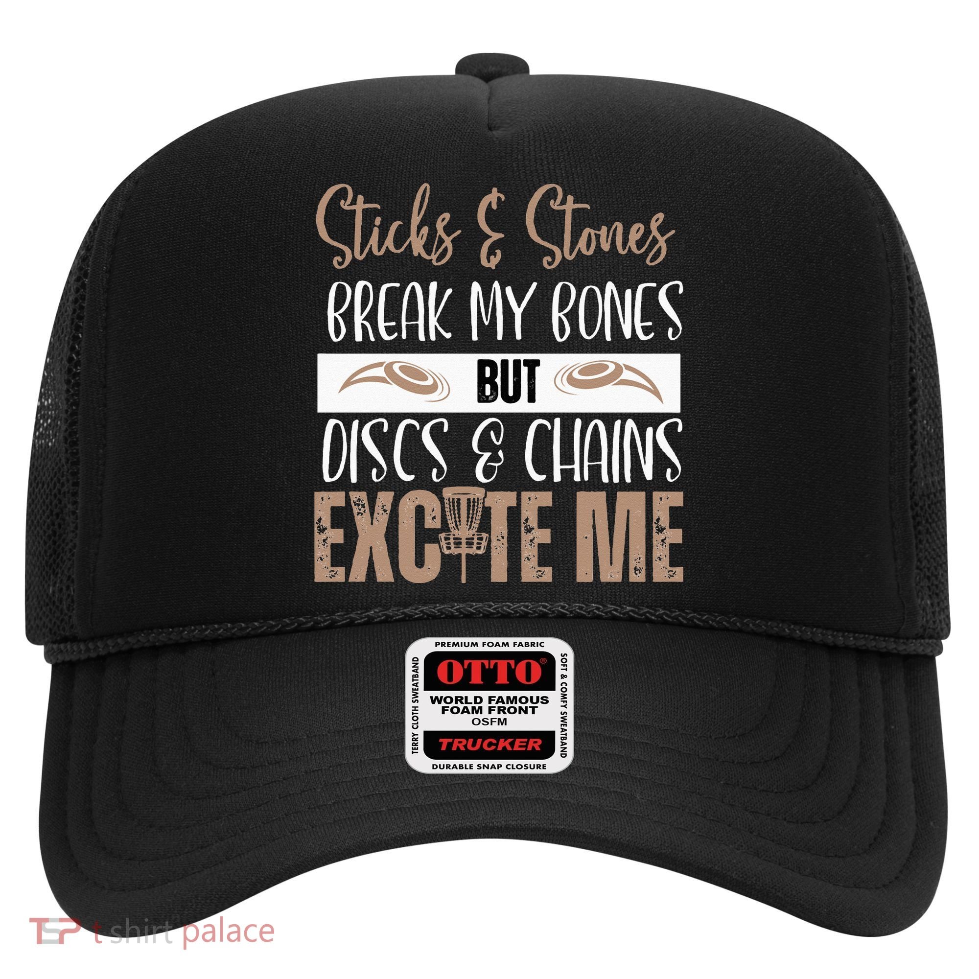 Disc Golf Funny Discs & Chains Excite Me Brown Hat