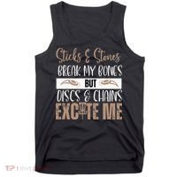 Disc Golf Funny Discs & Chains Excite Me Brown Tank Top thumb 0