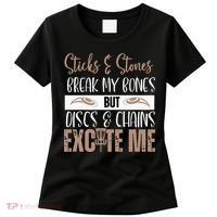 Disc Golf Funny Discs & Chains Excite Me Brown Women's T-Shirt thumb 0