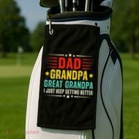 Dad Grandpa Great Grandpa Cool Golf Towel thumb 2
