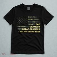 Dad Grandpa Great Grandpa Fathers Day Flag Gift Tee T-Shirt thumb 5