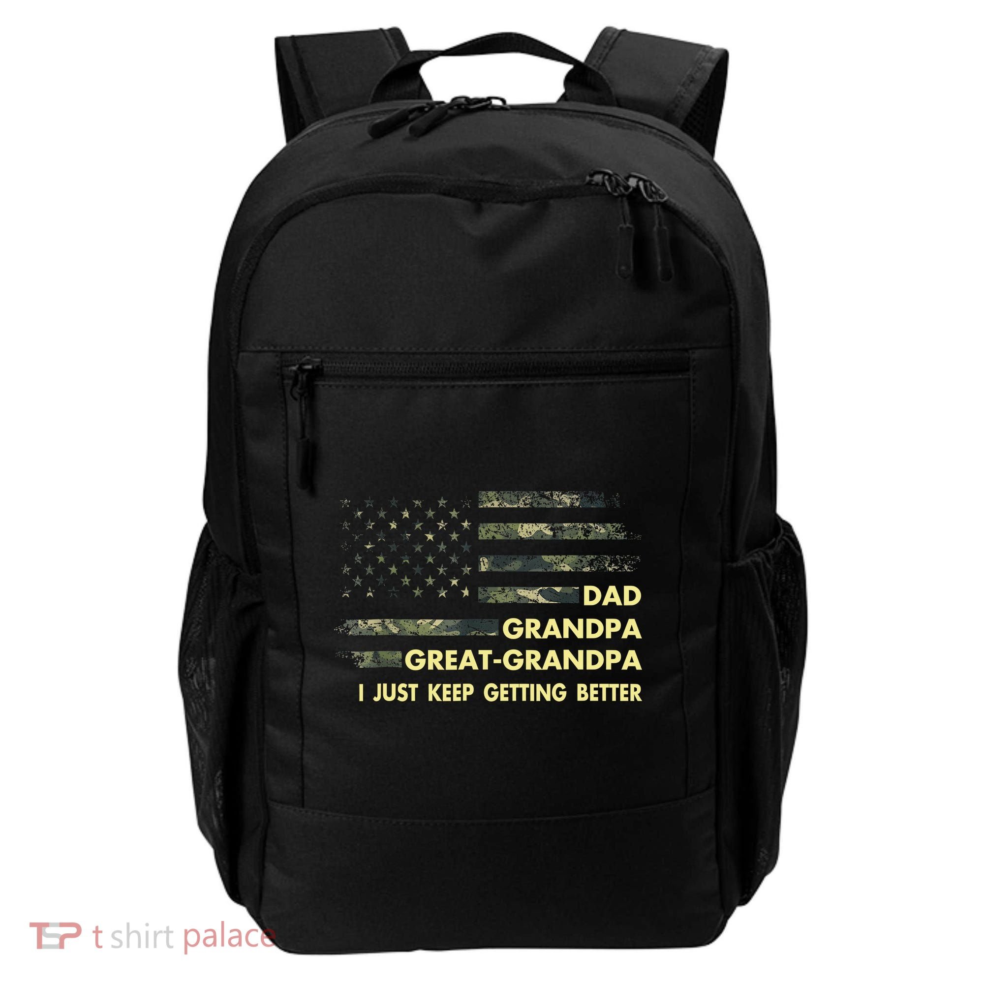 Dad Grandpa Great Grandpa Fathers Day Flag Gift Tee Backpack