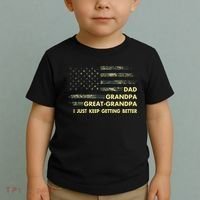 Dad Grandpa Great Grandpa Fathers Day Flag Gift Tee Toddler T-Shirt thumb 2