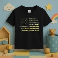 Dad Grandpa Great Grandpa Fathers Day Flag Gift Tee Toddler T-Shirt thumb 3