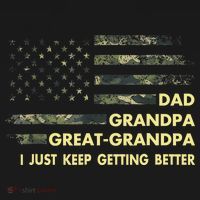Dad Grandpa Great Grandpa Fathers Day Flag Gift Tee Visor thumb 3
