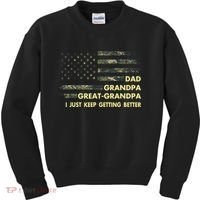 Dad Grandpa Great Grandpa Fathers Day Flag Gift Tee Kids Sweatshirt thumb 0