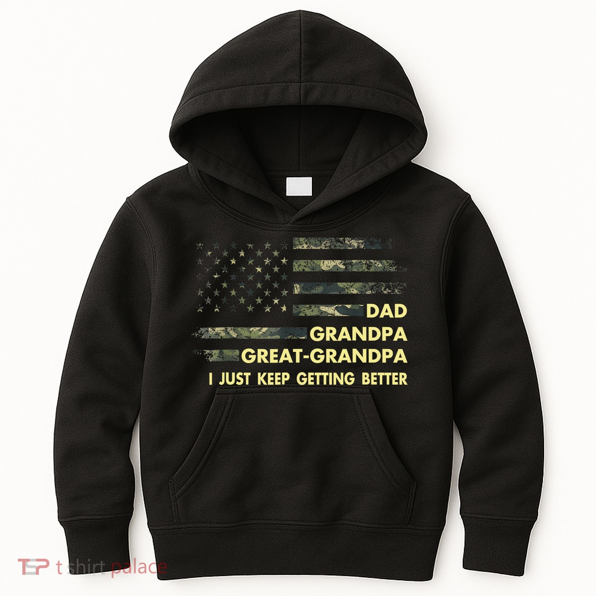 Dad Grandpa Great Grandpa Fathers Day Flag Gift Tee Kids Hoodie