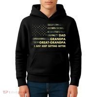 Dad Grandpa Great Grandpa Fathers Day Flag Gift Tee Kids Hoodie thumb 4