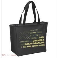 Dad Grandpa Great Grandpa Fathers Day Flag Gift Tee Tote Bag thumb 2
