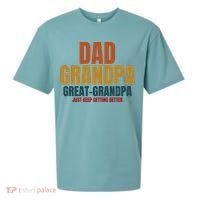 Dad Grandpa Great Grandpa Just Keep Getting Better Sueded Cloud Jersey T-Shirt thumb 0