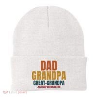Dad Grandpa Great Grandpa Just Keep Getting Better Beanie thumb 0