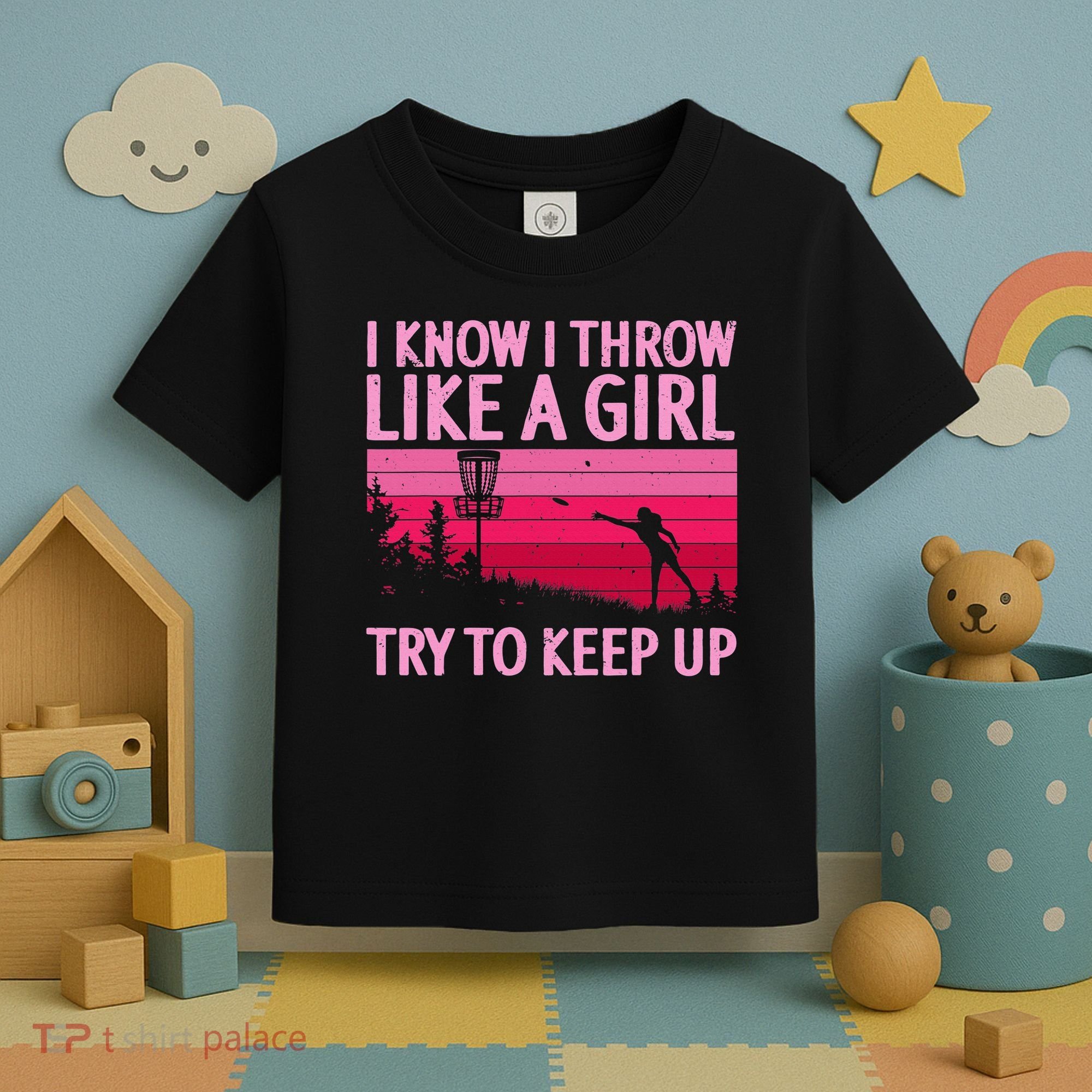 Disc Golf Game Of Throws Funny Frisbee Golf Toddler T-Shirt
