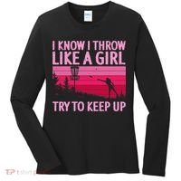 Disc Golf Game Of Throws Funny Frisbee Golf Women's Long Sleeve Shirt thumb 0