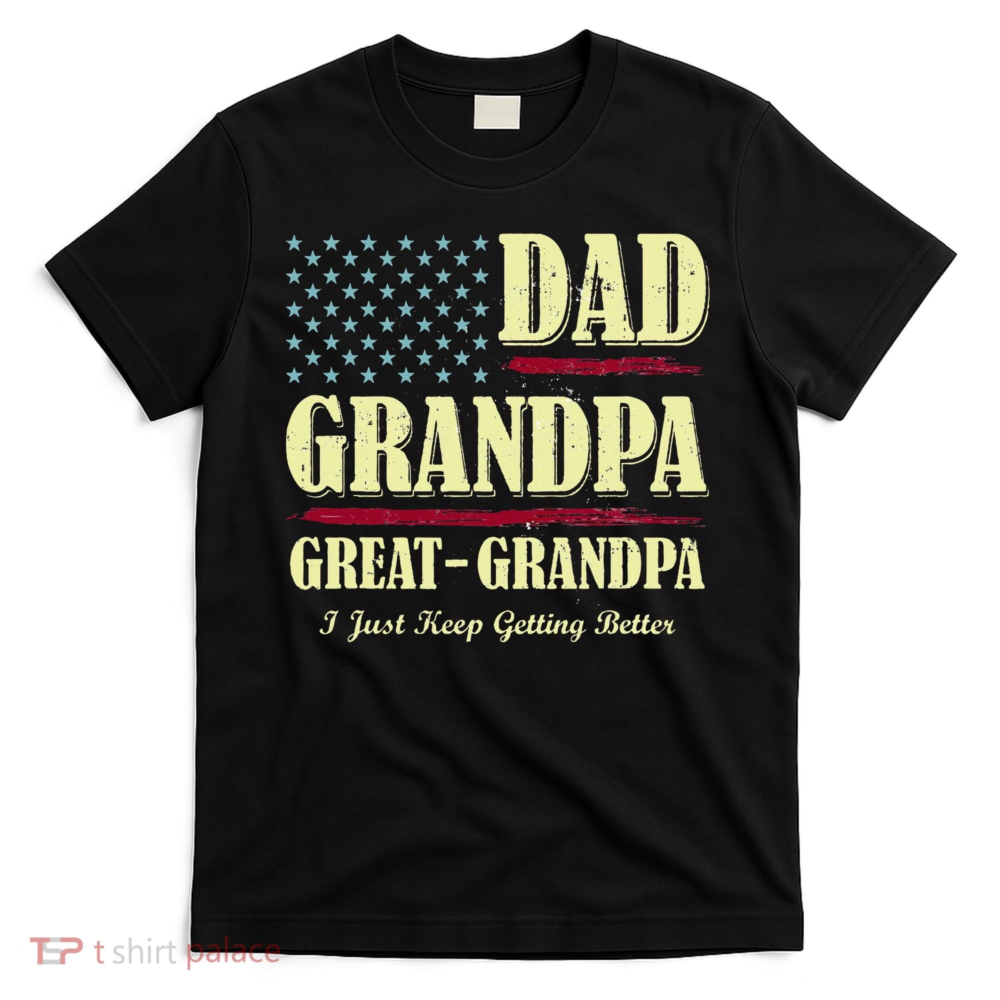 Dad Grandpa Great Grandpa I Just Keep Getting Better Vintage T-Shirt