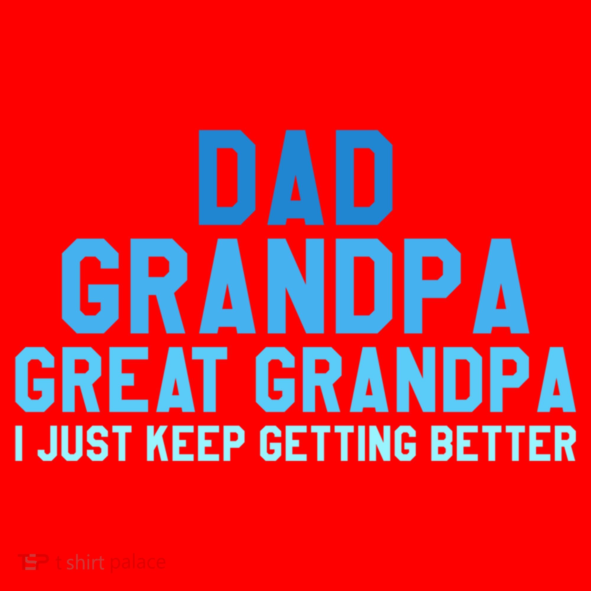 Dad Grandpa Great Grandpa I Just Keep Getting Better Cool Gift Santa Hat