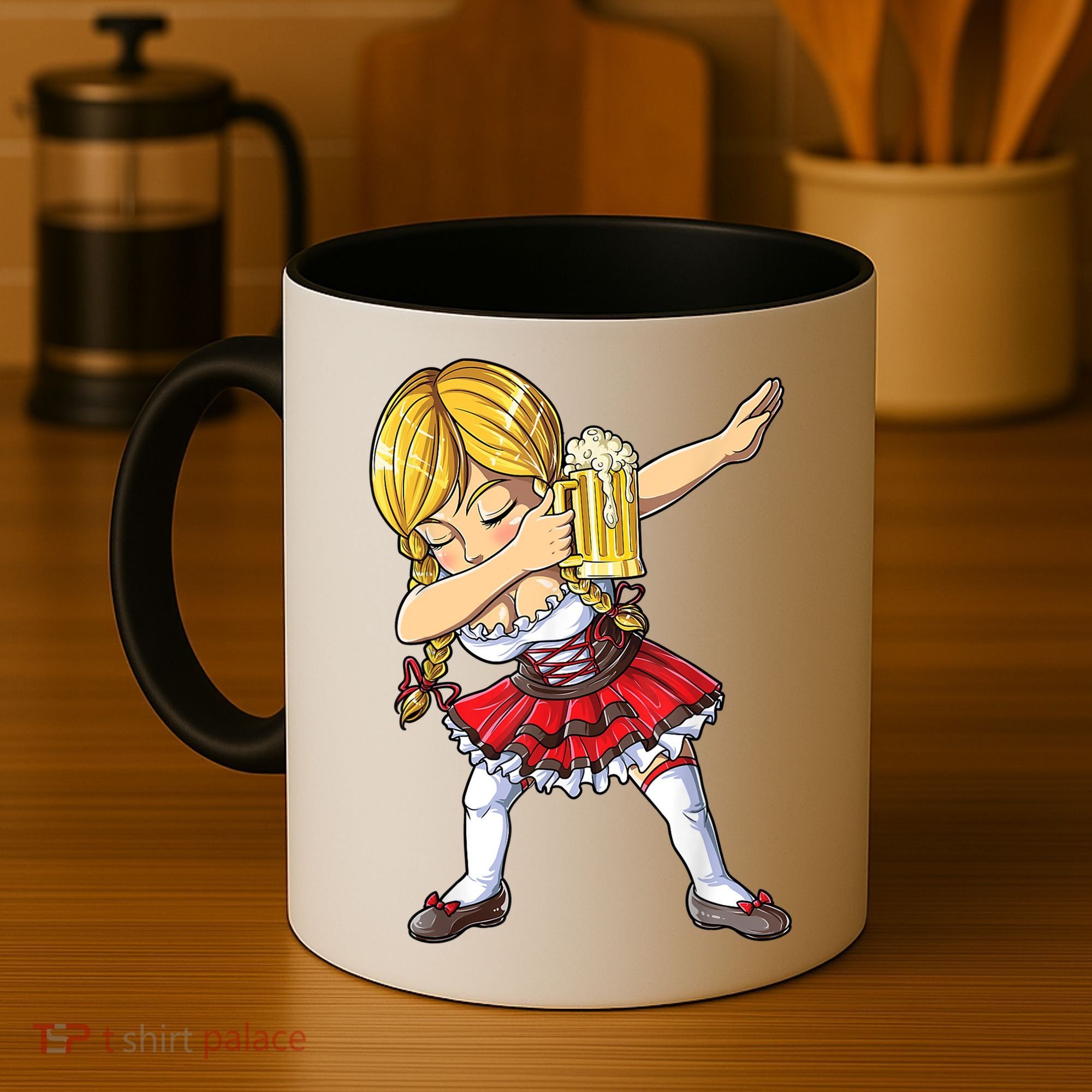 Dabbing German Girl Gift Oktoberfest Women Dirndl Beer Great Gift Coffee Mug