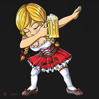 Dabbing German Girl Gift Oktoberfest Women Dirndl Beer Great Gift Women's Hoodie thumb 2