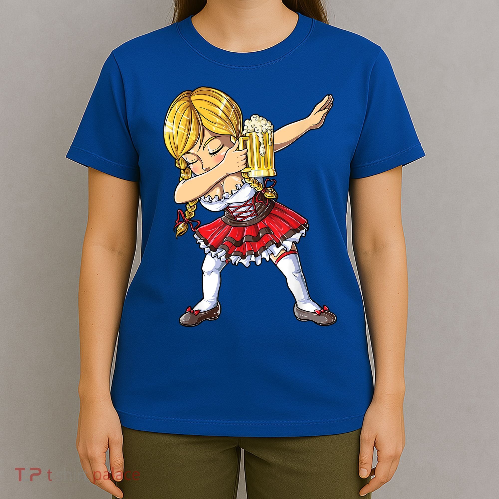 Dabbing German Girl Gift Oktoberfest Women Dirndl Beer Great Gift T-Shirt
