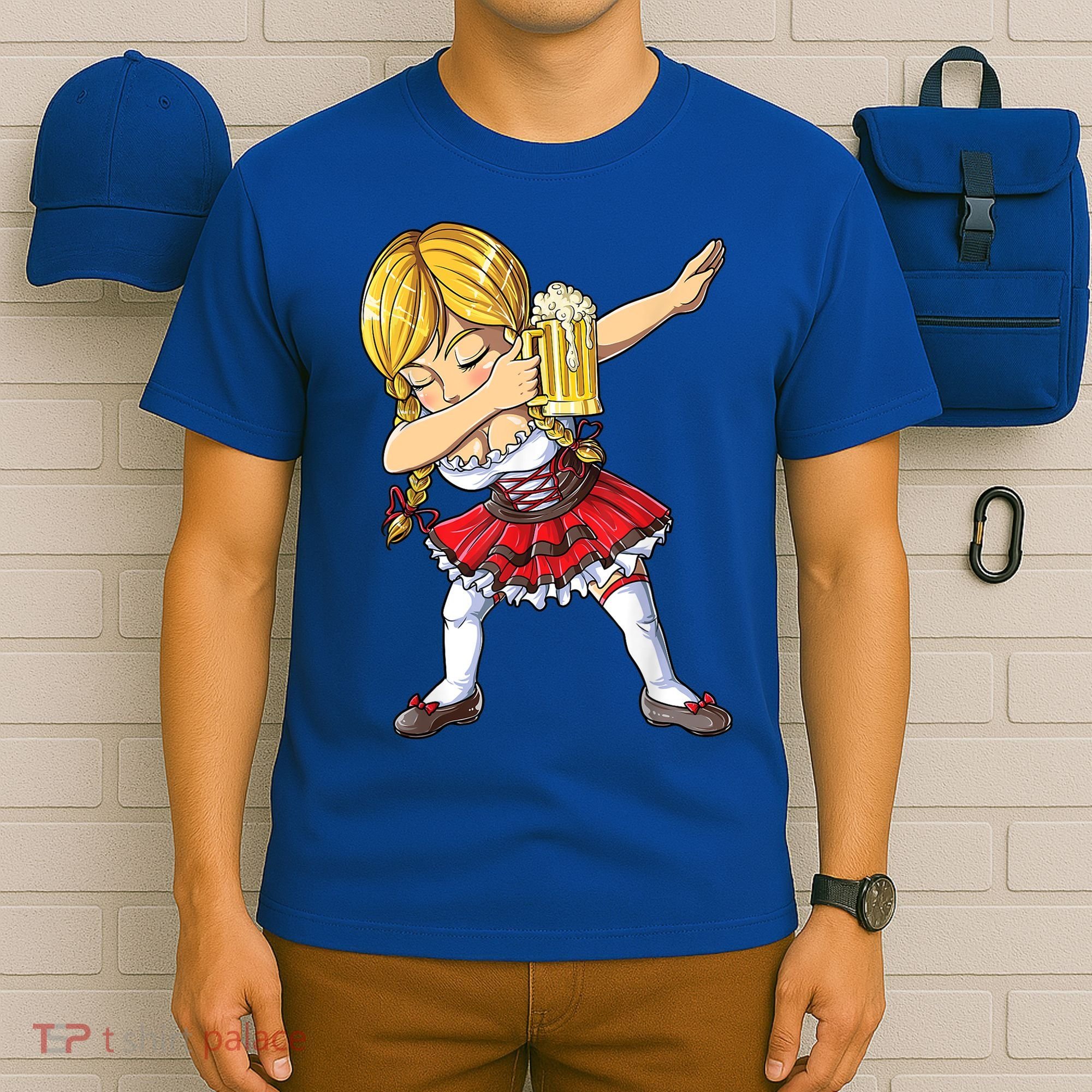 Dabbing German Girl Gift Oktoberfest Women Dirndl Beer Great Gift T-Shirt