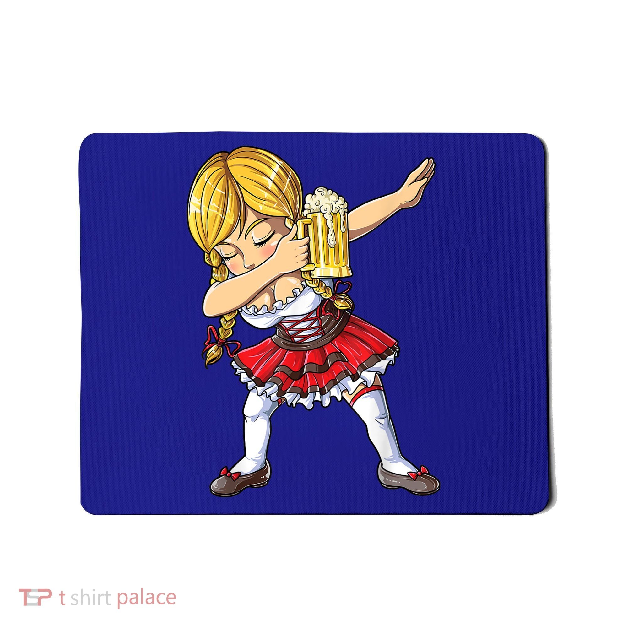 Dabbing German Girl Gift Oktoberfest Women Dirndl Beer Great Gift Mousepad