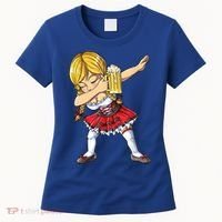 Dabbing German Girl Gift Oktoberfest Women Dirndl Beer Great Gift Women's T-Shirt thumb 0