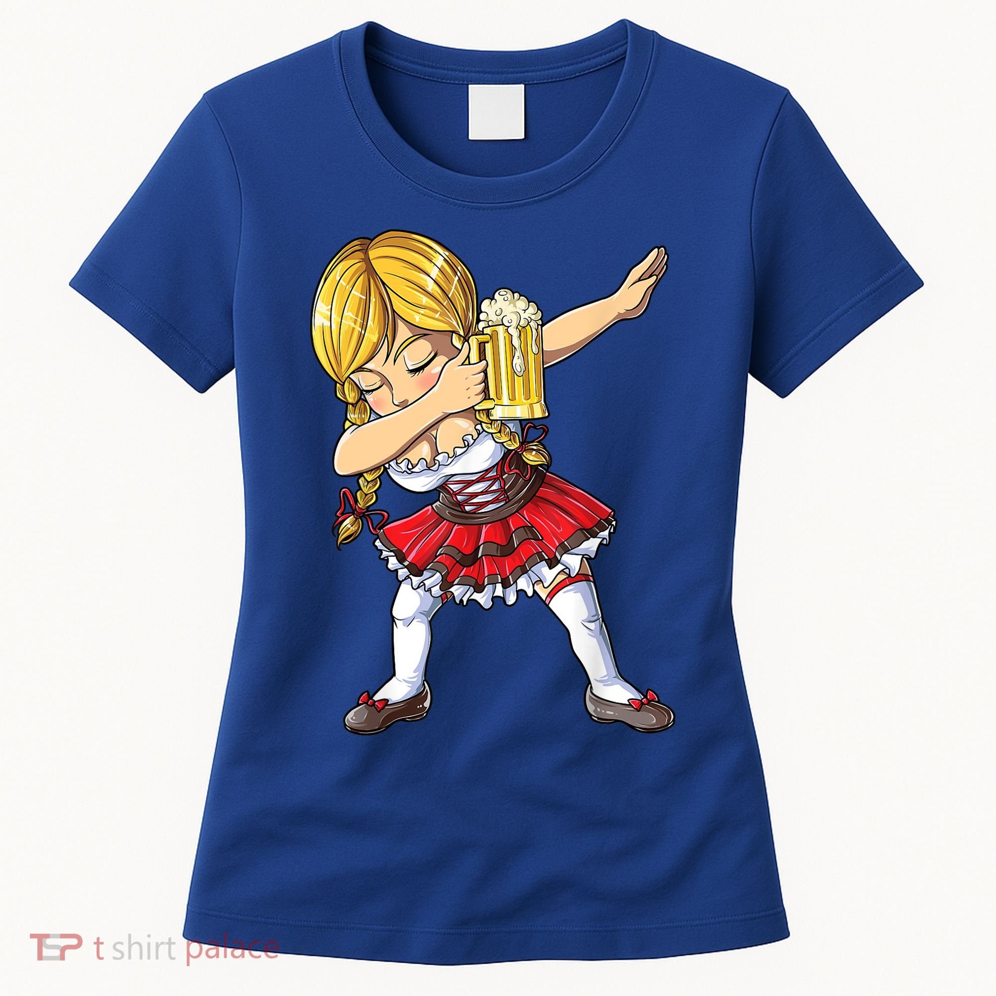 Dabbing German Girl Gift Oktoberfest Women Dirndl Beer Great Gift Women's T-Shirt